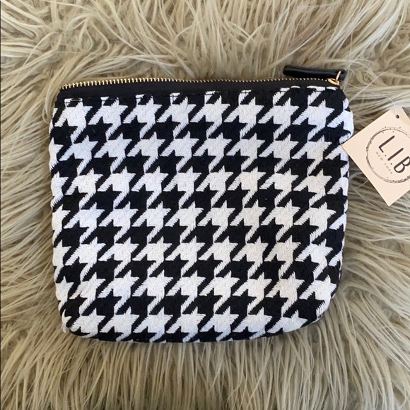 Houndstooth Cosmetic Bag / Storage - Picture 3 of 3